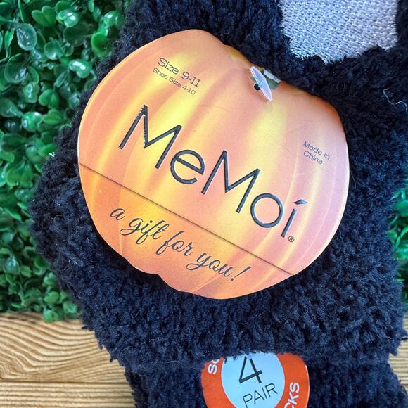 New 4 Pack Of MeMoi Fuzzy Cozy Halloween Socks Fall Colors Womens Bundle Gift - Picture 5 of 5